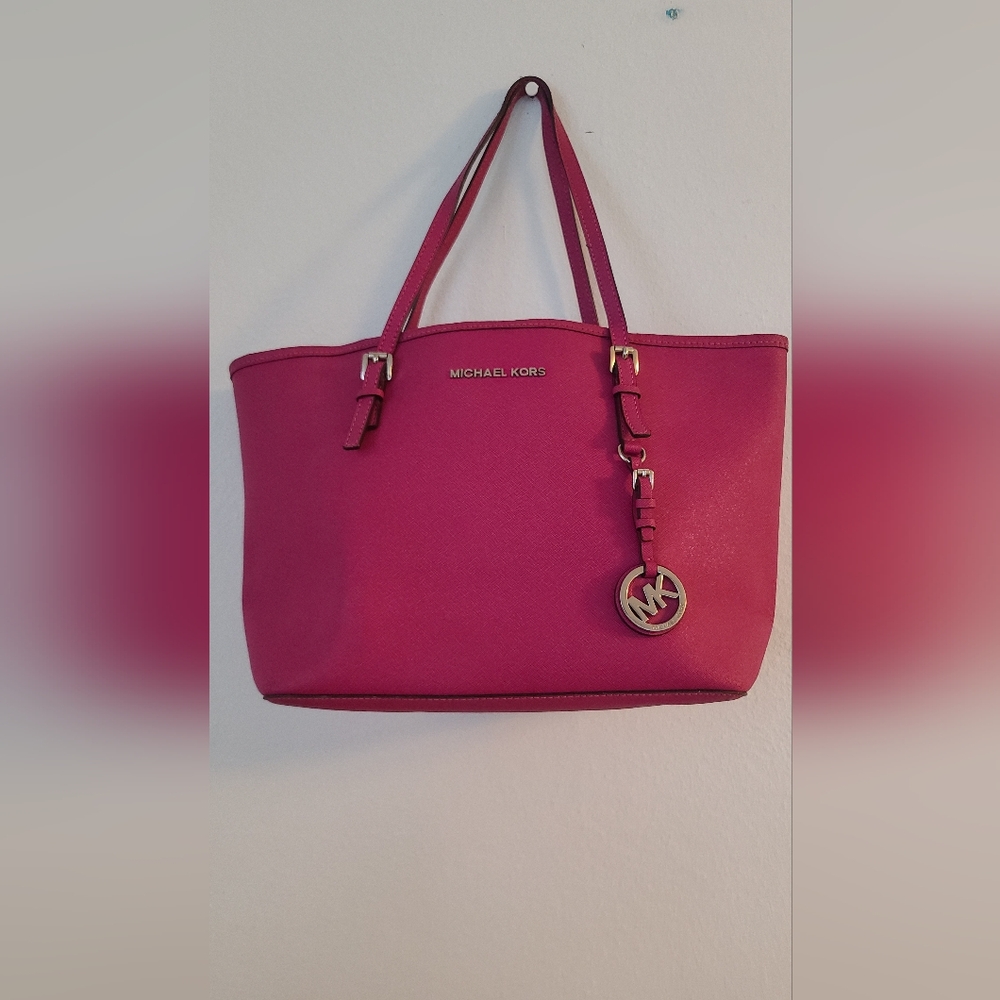 Michael Kors Leather Medium Tote Bag - Pink